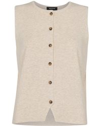 Whistles - Lucy Button Front Knit Tank - Lyst
