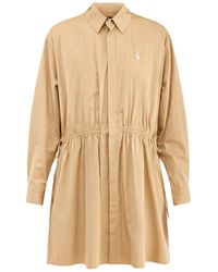 Polo Ralph Lauren - Mini Long Sleeve Shirt Dress - Lyst