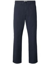 SELECTED - Straight Miles Twill Trousers - Lyst