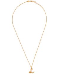 Missoma - Women's Curly Molten Initial L Pendant Necklace - Lyst