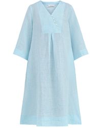 Sahara - Ticking Stripe Ls Midi Dress - Lyst