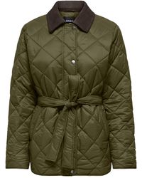 ONLY - Tahia Cord Mix Quilted Jacket - Lyst