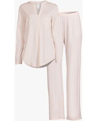 Hanro - Women's Cotton Deluxe Long Sleeve Pyjama - Lyst