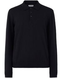 Jack & Jones - Organic Knitted Long-Sleeved Polo Shirt - Lyst