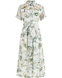Marella - Galli Cotton Silk Shirt Dress - Lyst