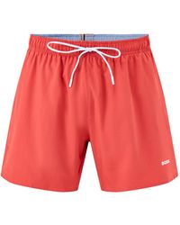 BOSS - Tio Contrast Waistband Swim Shorts - Lyst