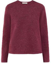 SELECTED - Lulu Crew Neck Jumper Burgundy - Lyst