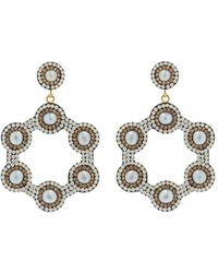 SORU - Women's Baroque Pearl Mini Hoop Earrings - Lyst