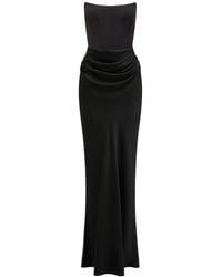 Forever New - Isra Draped Strapless Maxi Dress - Lyst
