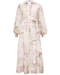 Forever New - Hazel Shirt Midi Dress Floral - Lyst