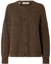 SELECTED - Lulu Knit Short Cardigan - Lyst