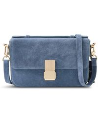 Apatchy London - Flora Suede Top Handle Crossbody Bag - Lyst