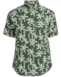 GANT - Men's Cotton Linen Palm Short Sleeve Shirt - Lyst