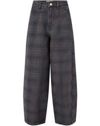 Damson Madder - Erika Organic Jeans – Sirius Check, Cotton - Lyst