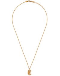 Missoma - Women's Curly Molten Initial E Pendant Necklace - Lyst