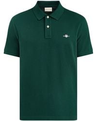 GANT - Shield Regenerative Piqué Polo Shirt - Lyst