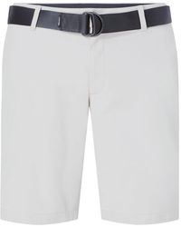 Calvin Klein - Slim Twill Belted Shorts - Lyst