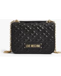 Love Moschino - Women's Quilted Shoulder Bag With Chain Strap - Lyst