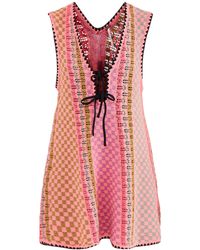 Free People - Amalfi Twist Mini Dress - Lyst