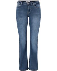 ONLY - Blush Icon Coin Mid Waist Flare Jeans 32 Inch - Lyst