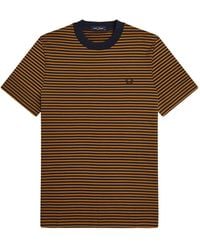 Fred Perry - Fine Stripe Heavyweight T-Shirt Multi - Lyst