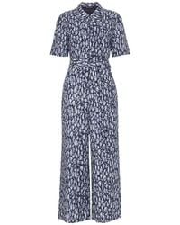 Whistles - Women's Leopard Linen Blend Jumpsuit - Lyst