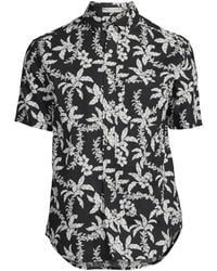 GANT - Men's Cotton Linen Palm Short Sleeve Shirt - Lyst
