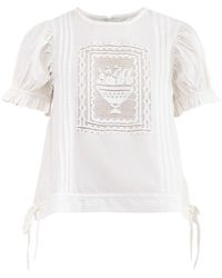 Damson Madder - Mabel Lace Insert Blouse - Lyst