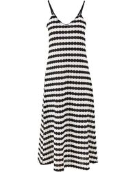 ONLY - Evara Sleeveless Stripe Midi Dress Print - Lyst