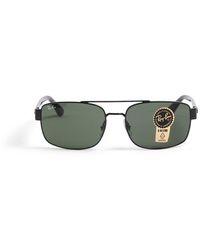 Ray-Ban - Women's Rb3687 Metal Double Bridge Square Sunglasses - Lyst