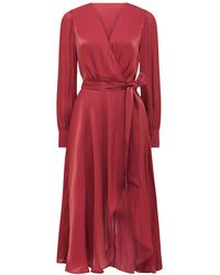 Forever New - Mabel Metallic Wrap Midi Dress - Lyst