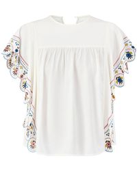 Isabel Marant - Marlie-Gb Blouse Cream - Lyst