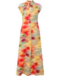 Whistles - Photographic Flower Midi Dress, Wood/Metal - Lyst