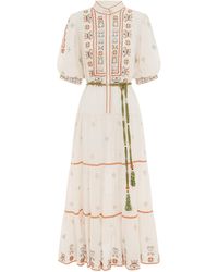 ALÉMAIS - Women's Lovella Tiered Midi Dress - Lyst