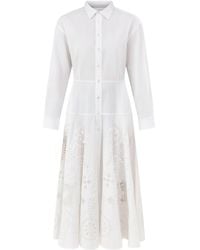 Polo Ralph Lauren - Midi Long Sleeve Shirt Dress - Lyst