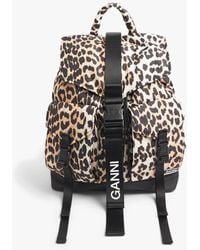 Ganni - Women's Recycled Tech Backpack Print - Lyst