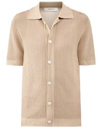 SELECTED - Shane Open Structure Polo Cardigan - Lyst
