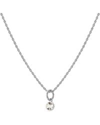 Tutti & Co - Women's White Topaz Birthstone Necklace - Lyst