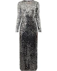 Rabanne - Sequin Ombre Long Sleeve Maxi Gown - Lyst