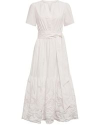 Forever New - Matilda Embroidered Tie Midi Dress - Lyst