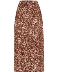 Whistles - Women's Marble Spot Front Split Skirt - Lyst