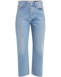 Agolde - Women's 90s Crop Mid Rise Loose Straight Jeans - Lyst
