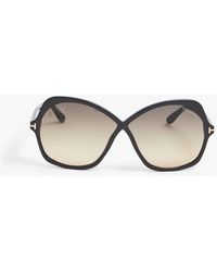 Tom Ford - Women's Rosemin Oversized Wrap Acetate Sunglasses - Lyst