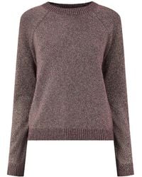 Vero Moda - Doffyshine Metallic Crew Neck Jumper - Lyst