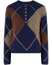 Nobody's Child - Henley Long-Sleeved Jumper, Wool Blend - Lyst