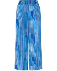 Whistles - Stripe Print Cropped Trouser, Wood/Metal - Lyst