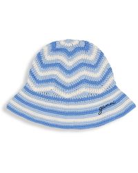 Ganni - Women's Crochet Bucket Hat - Lyst