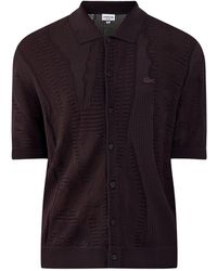 Lacoste - Crochet Knit Short Sleeve Shirt - Lyst