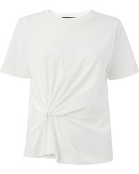 Whistles - Twist Front Detail Tee - Lyst
