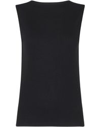 Whistles - High Neck Rib Detail Tee - Lyst